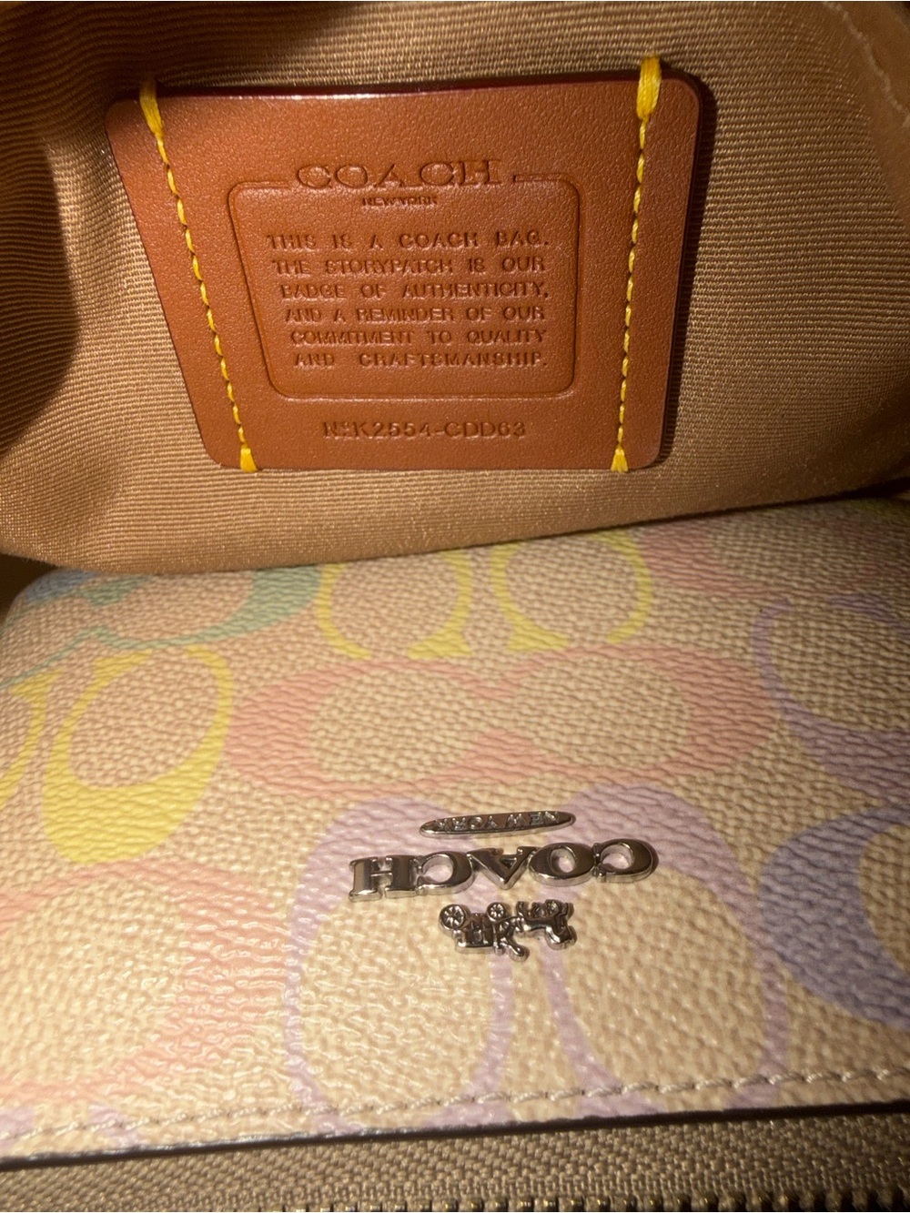 COACH Pastel Signature Crossbody Bag with Wristlet - Picture 8 of 8